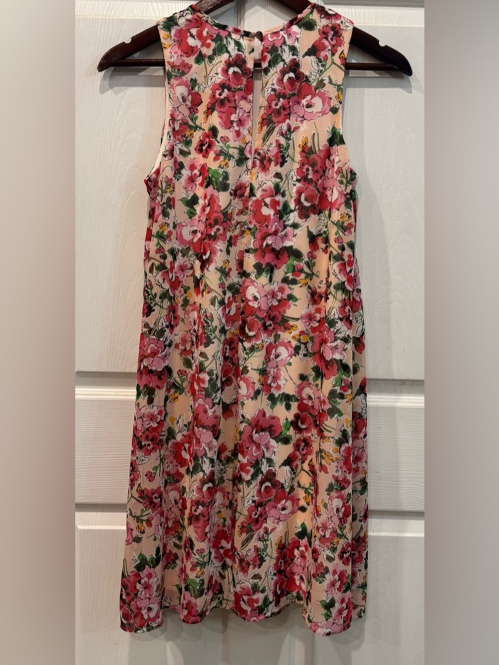 Tommy Hilfiger Pink Floral Lined Shift Dress Size 4 Knee Length - Picture 2 of 9
